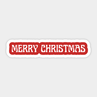 Merry Christmas Vintage Whimsical Lettering Sticker